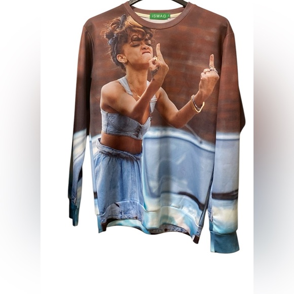 New Rihanna Graphic print Sweatshirt Size XL Unisex - Picture 5 of 7